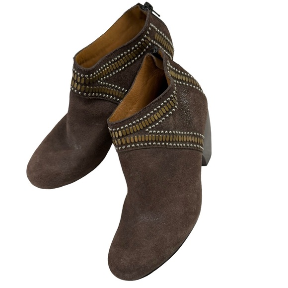 Calleen Cordero Metallic Brown Handcrafted SOMBRA Ankle Boots 9.5 - Picture 3 of 12